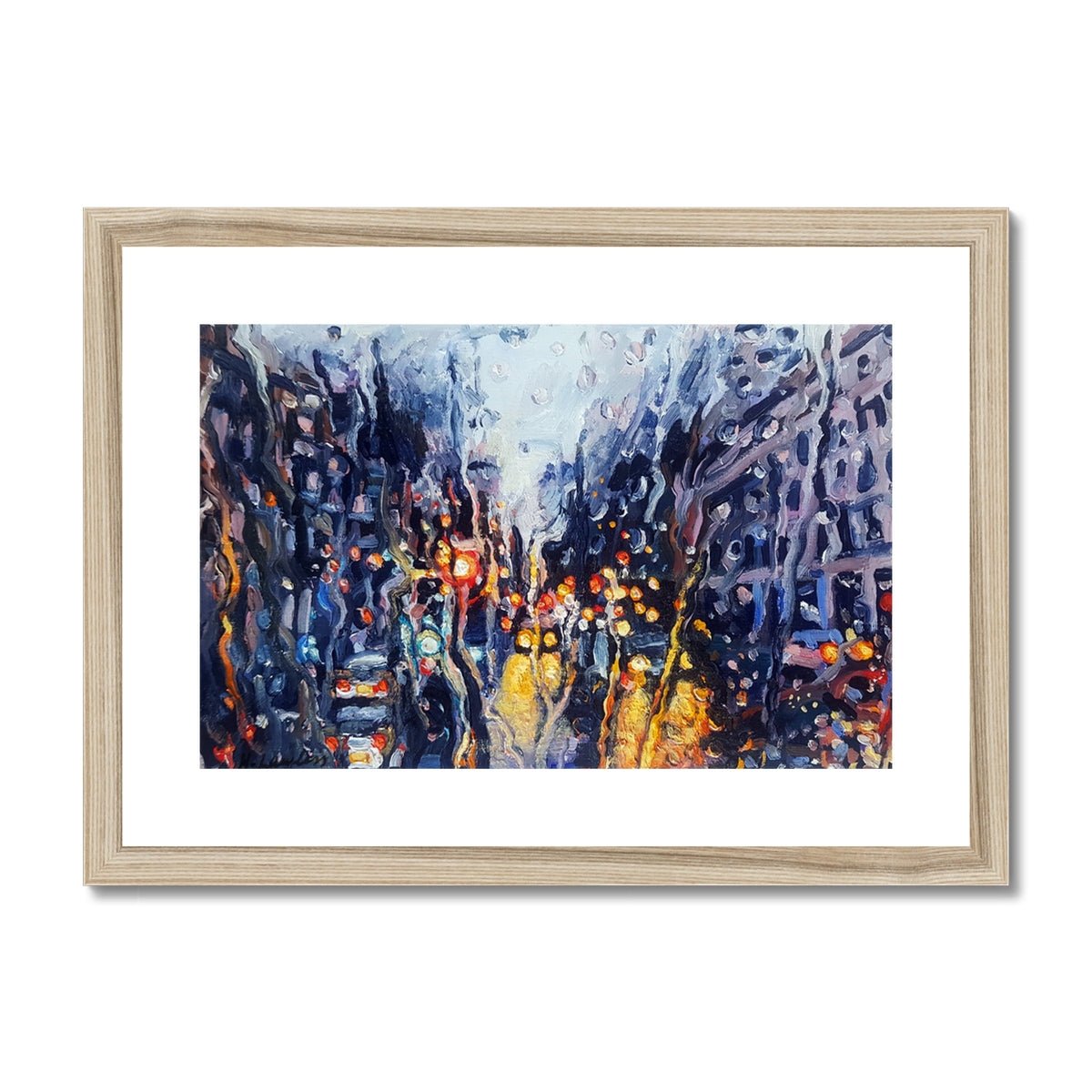 Rainy October Evening | Print Prints Harriet Lawless Artist rainy A3 / 16.5"x12" Natural Frame