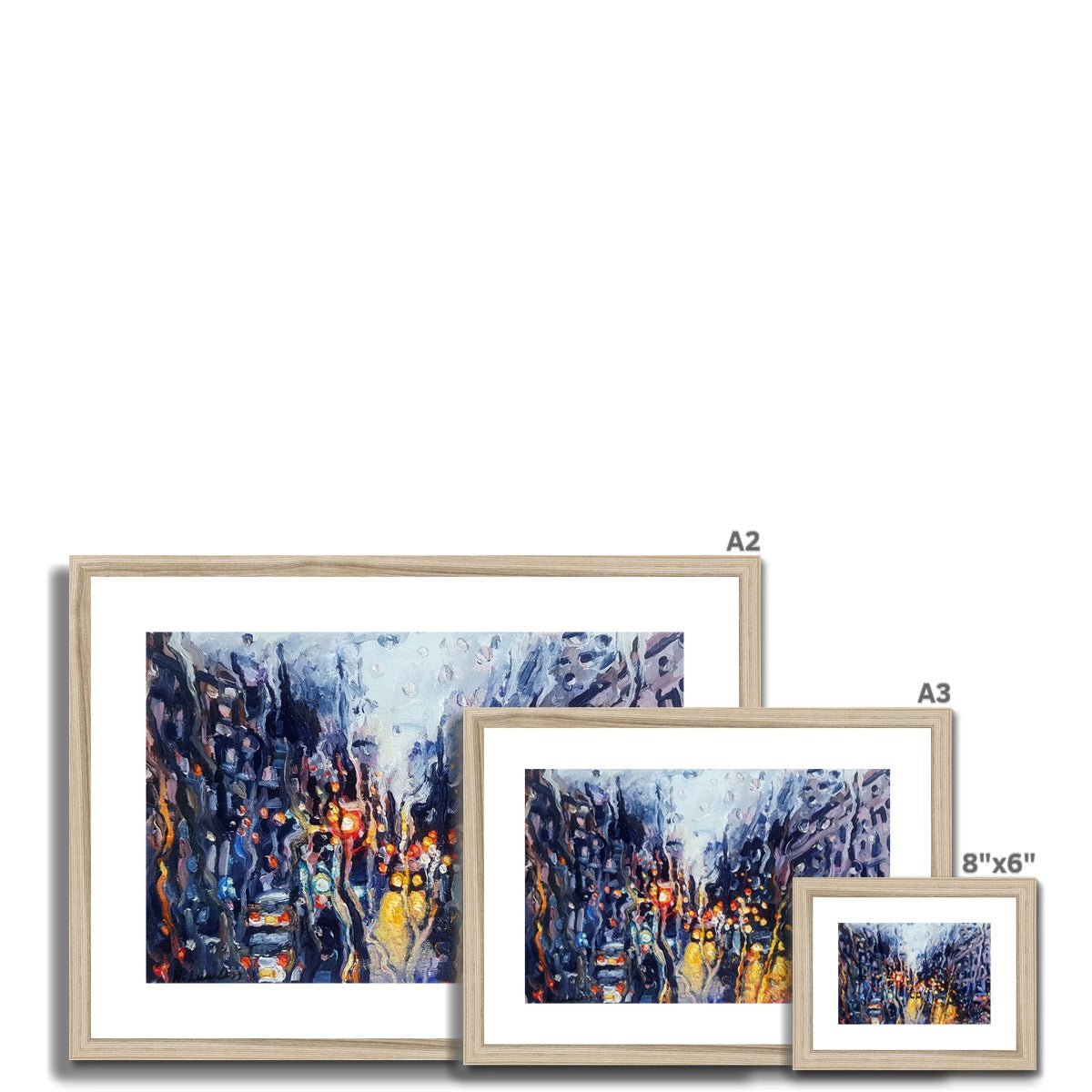 Rainy October Evening | Print Prints Harriet Lawless Artist rainy A3 / 16.5"x12" Natural Frame