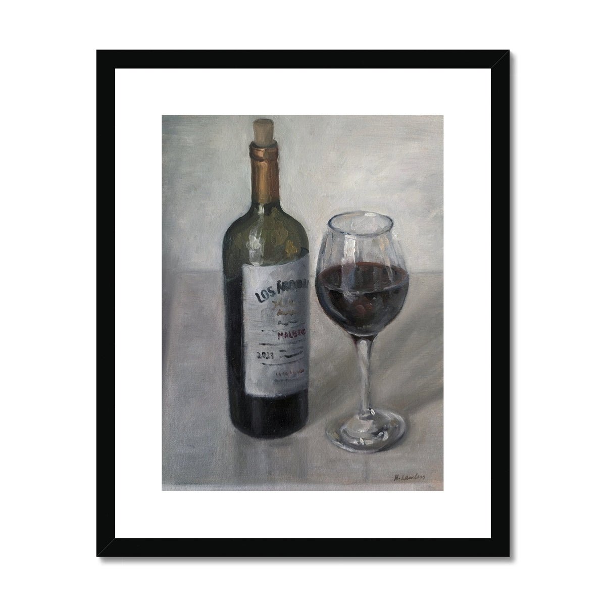 Red Red Wine | Print Prints Harriet Lawless Artist argentina still life 16"x20" / 41x51cm Black Frame