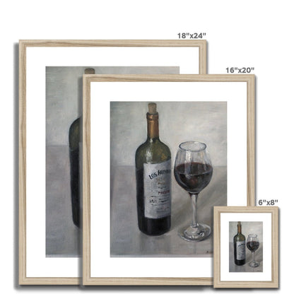 Red Red Wine | Print Prints Harriet Lawless Artist argentina still life 16"x20" / 41x51cm Natural Frame