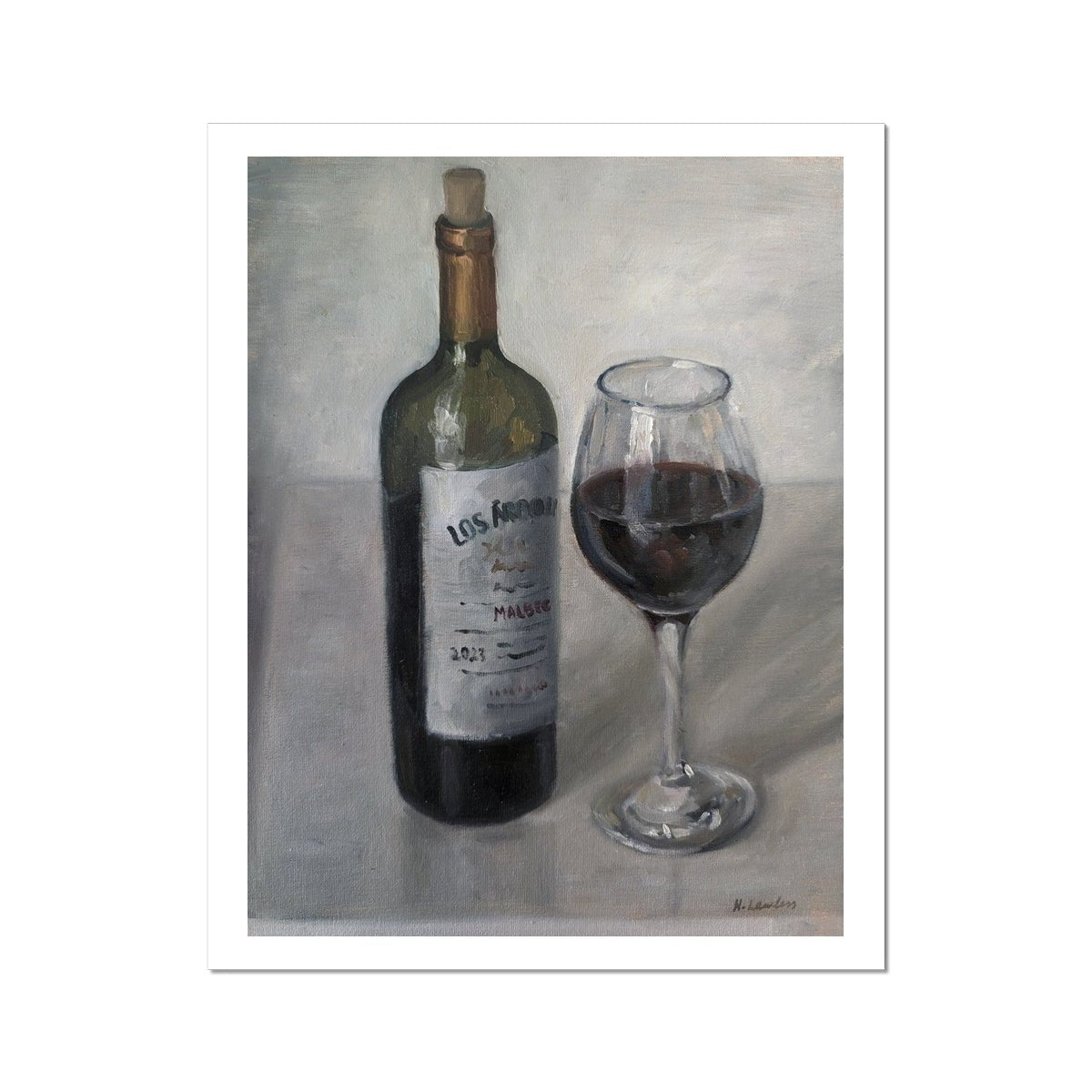 Red Red Wine | Print Prints Harriet Lawless Artist argentina still life 16"x20" / 41x51cm Unframed