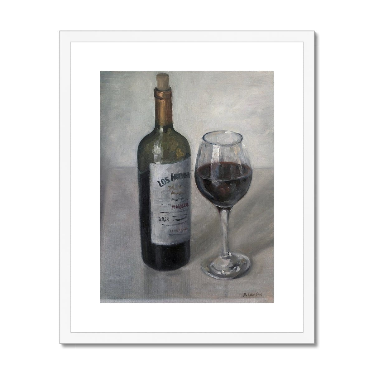 Red Red Wine | Print Prints Harriet Lawless Artist argentina still life 16"x20" / 41x51cm White Frame