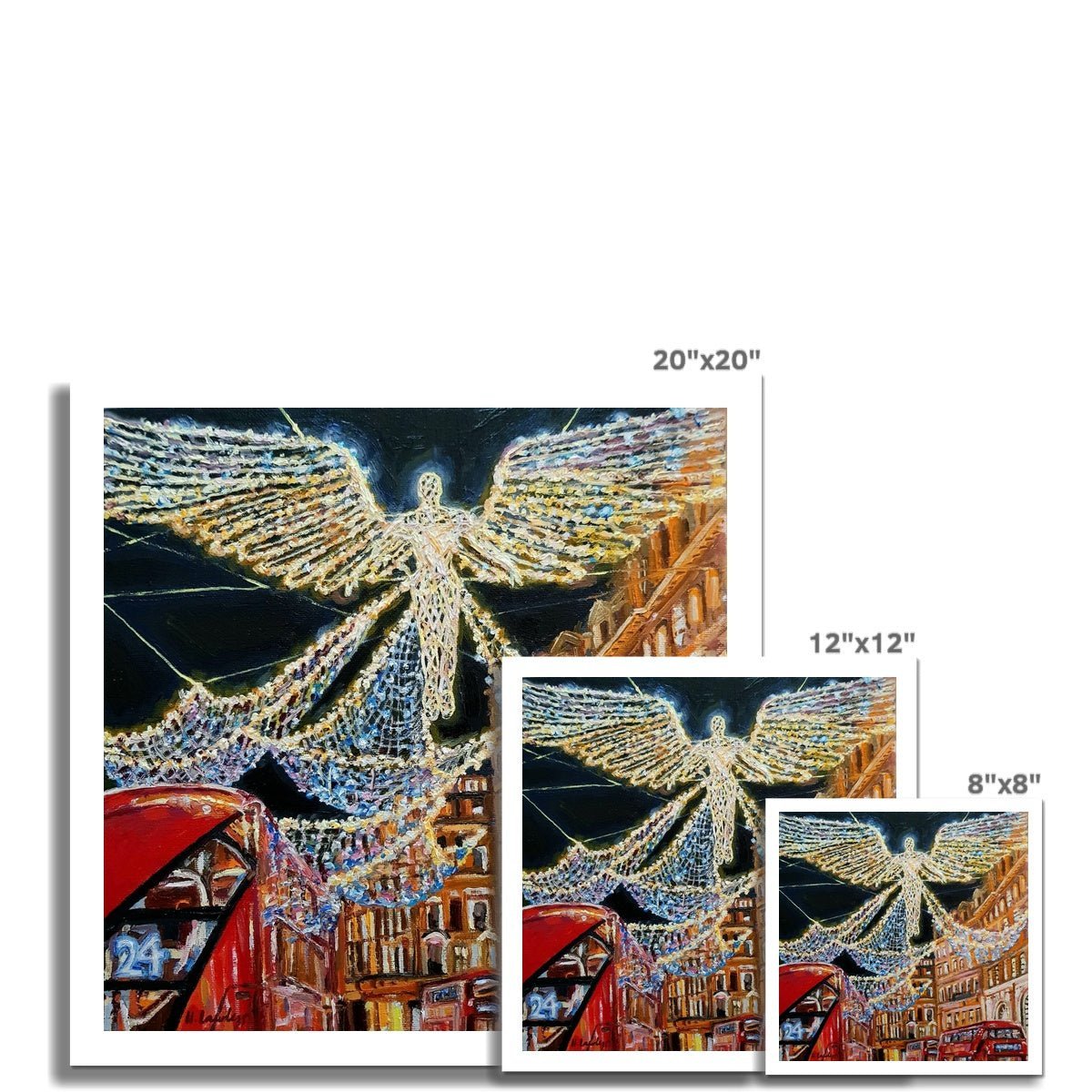 Regent Street Christmas Lights, London | Print Prints Harriet Lawless Artist england 12"x12" / 30x30cm Unframed