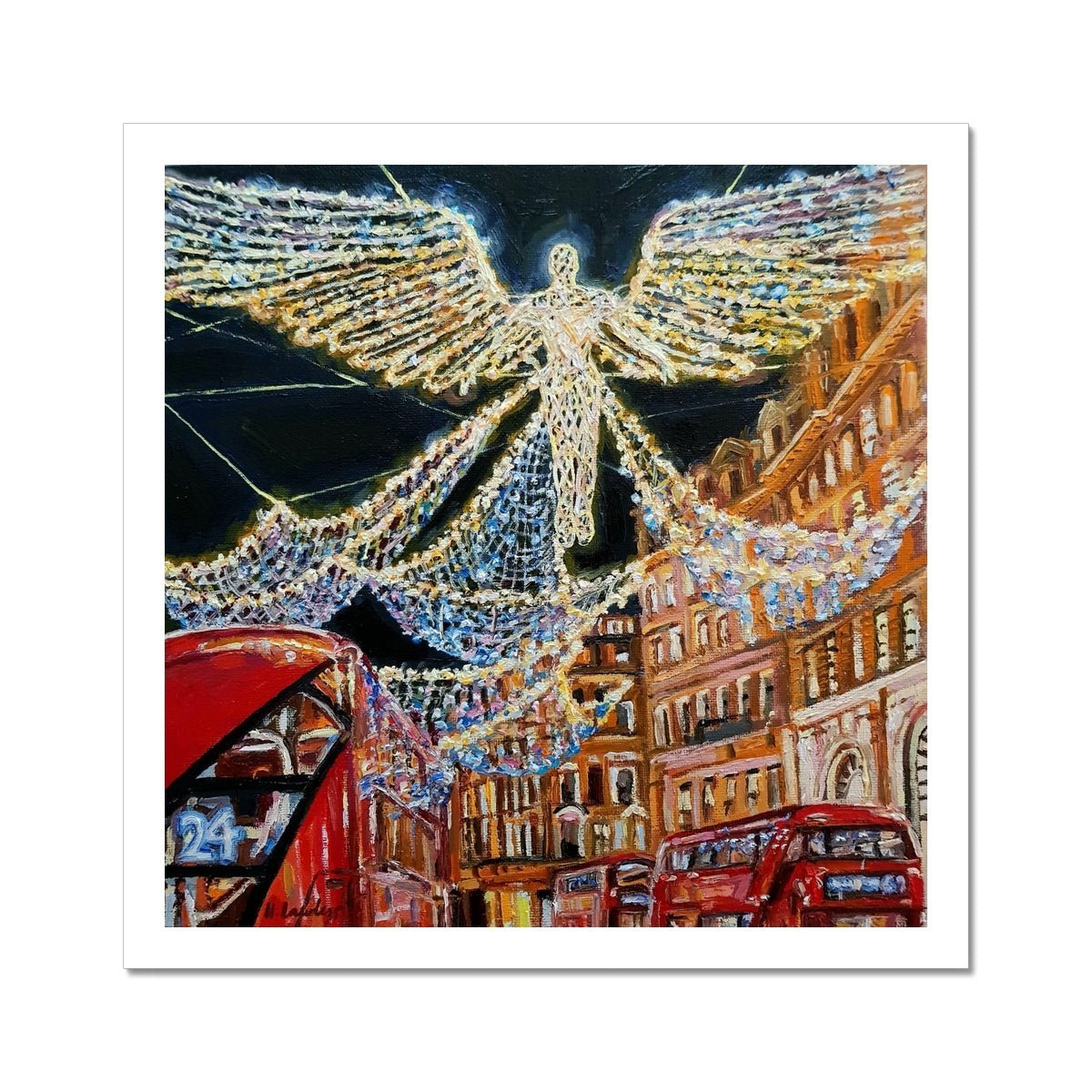 Regent Street Christmas Lights, London | Print Prints Harriet Lawless Artist england 12"x12" / 30x30cm Unframed