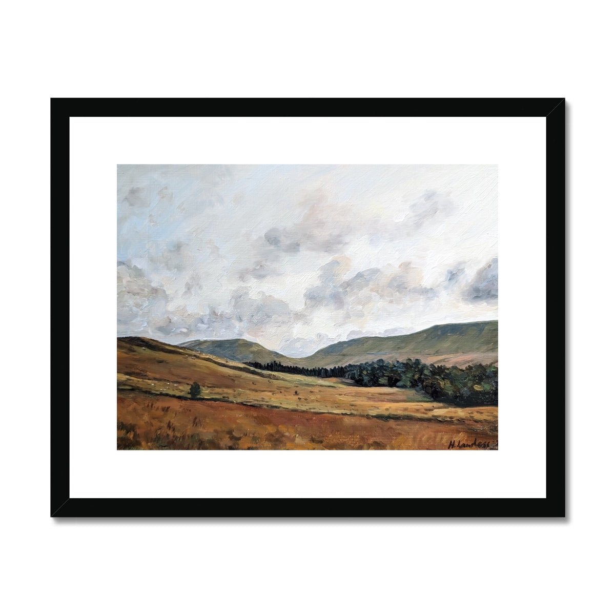 Soft Sunrise Over Pen Y Fan | Print Prints Harriet Lawless Artist wales 20"x16" / 51x41cm Black Frame