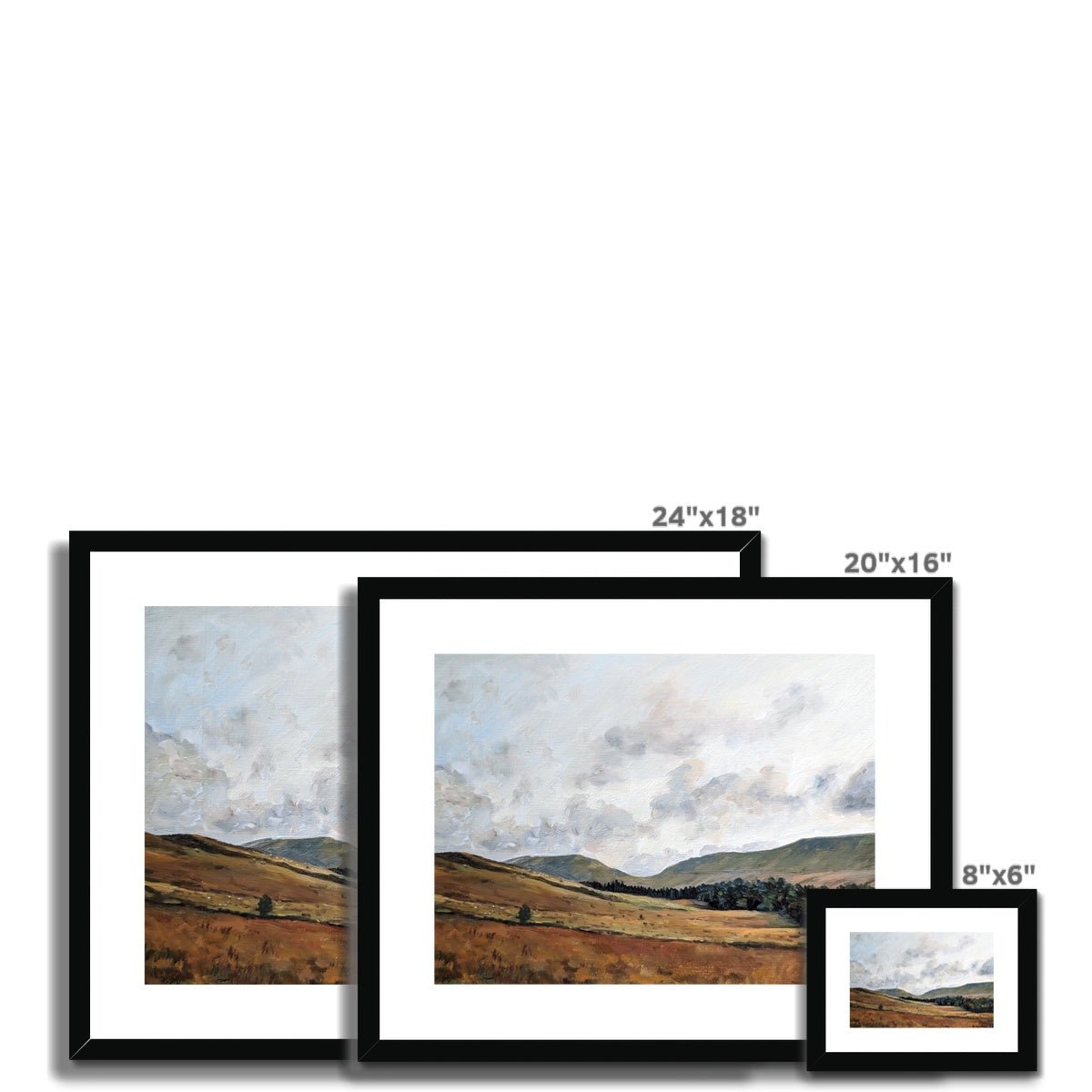 Soft Sunrise Over Pen Y Fan | Print Prints Harriet Lawless Artist wales 20"x16" / 51x41cm Natural Frame