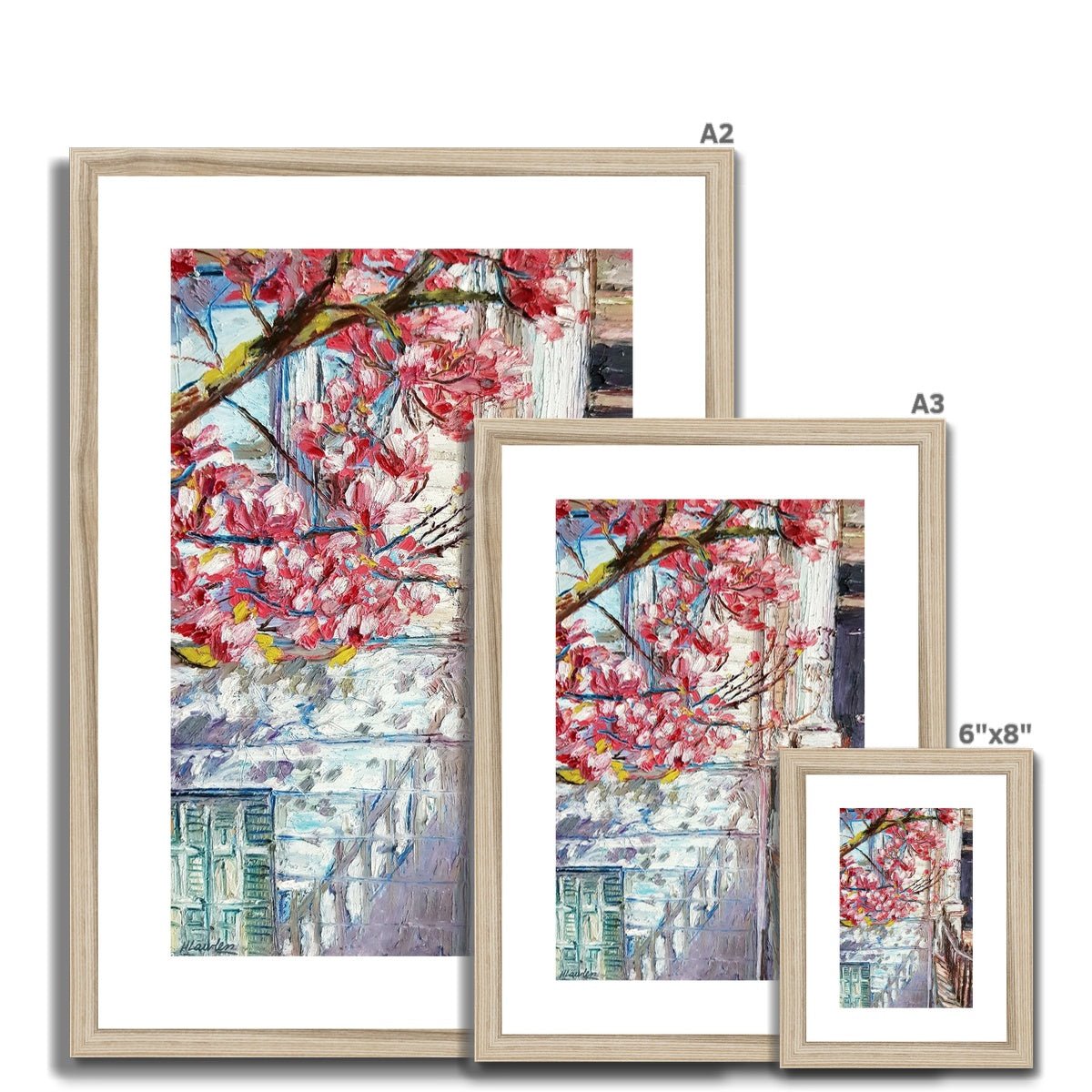 Springtime in London | Print Prints Harriet Lawless Artist england A3 / 12"x16.5" Natural Frame