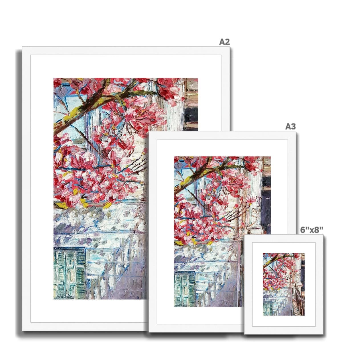 Springtime in London | Print Prints Harriet Lawless Artist england A3 / 12"x16.5" Natural Frame