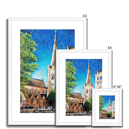 St Gabriels Church, Pimlico London | Print Prints Harriet Lawless Artist england A3 / 12"x16.5" Natural Frame