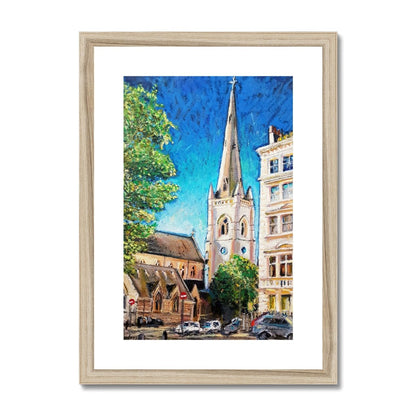 St Gabriels Church, Pimlico London | Print Prints Harriet Lawless Artist england A3 / 12"x16.5" Natural Frame