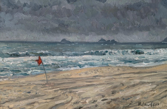 Storm on Ipanema Beach | Original Painting Original Paintings Harriet Lawless Artist brazil