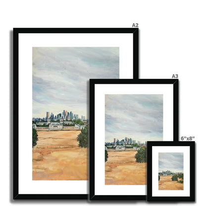 Summer London From Greenwich Park | Print Prints Harriet Lawless Artist england A3 / 12"x16.5" Natural Frame