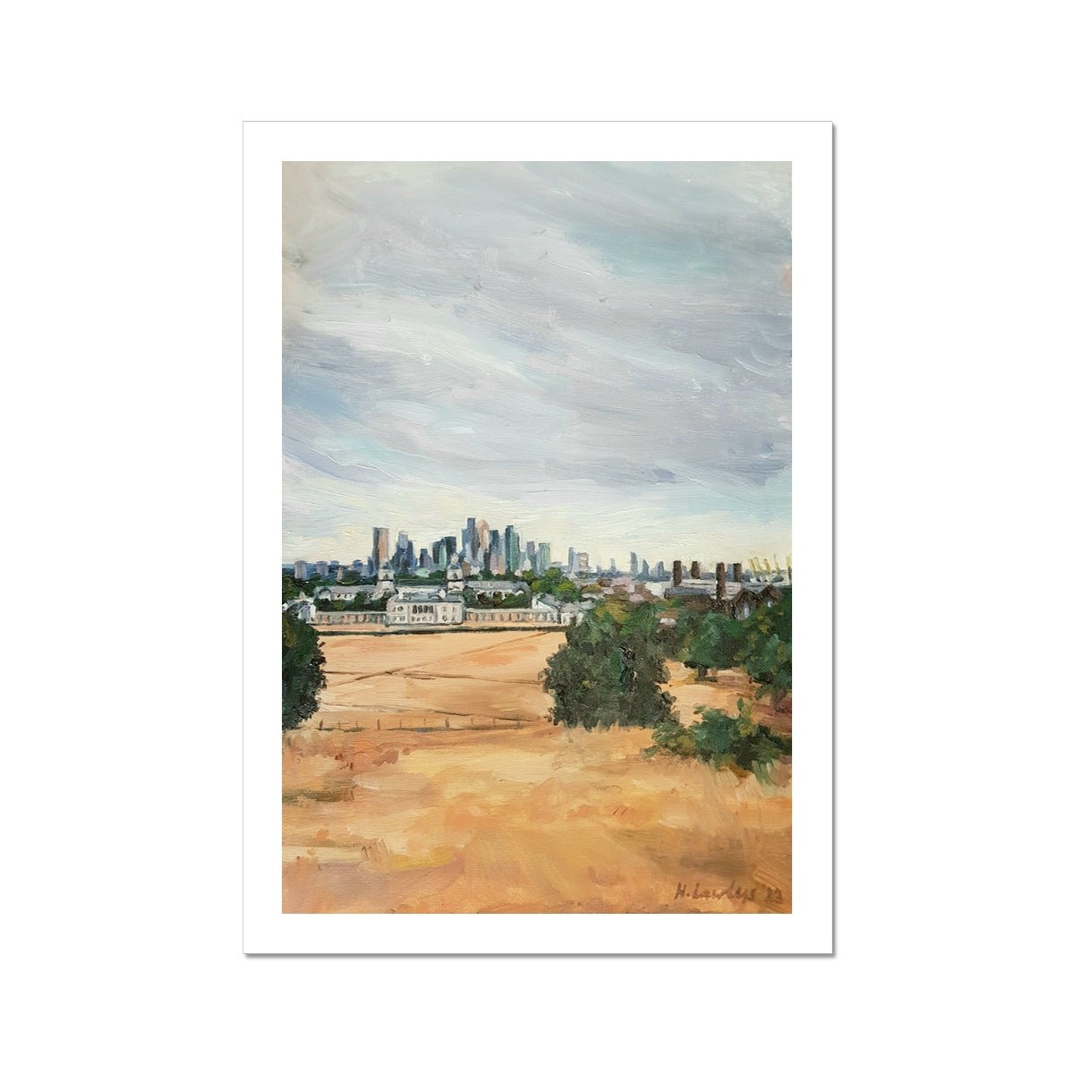 Summer London From Greenwich Park | Print Prints Harriet Lawless Artist england A3 / 12"x16.5" Unframed