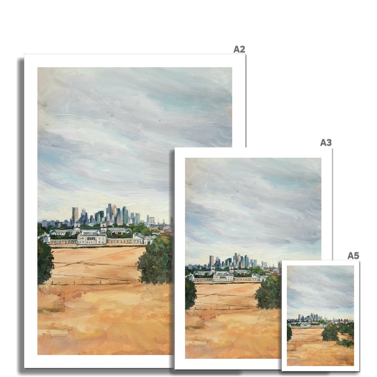 Summer London From Greenwich Park | Print Prints Harriet Lawless Artist england A3 / 12"x16.5" Unframed