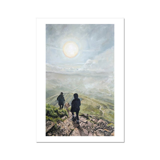 Sunrise Descent: Pen Y Fan Silhouettes | Print Fine art Harriet Lawless Artist wales