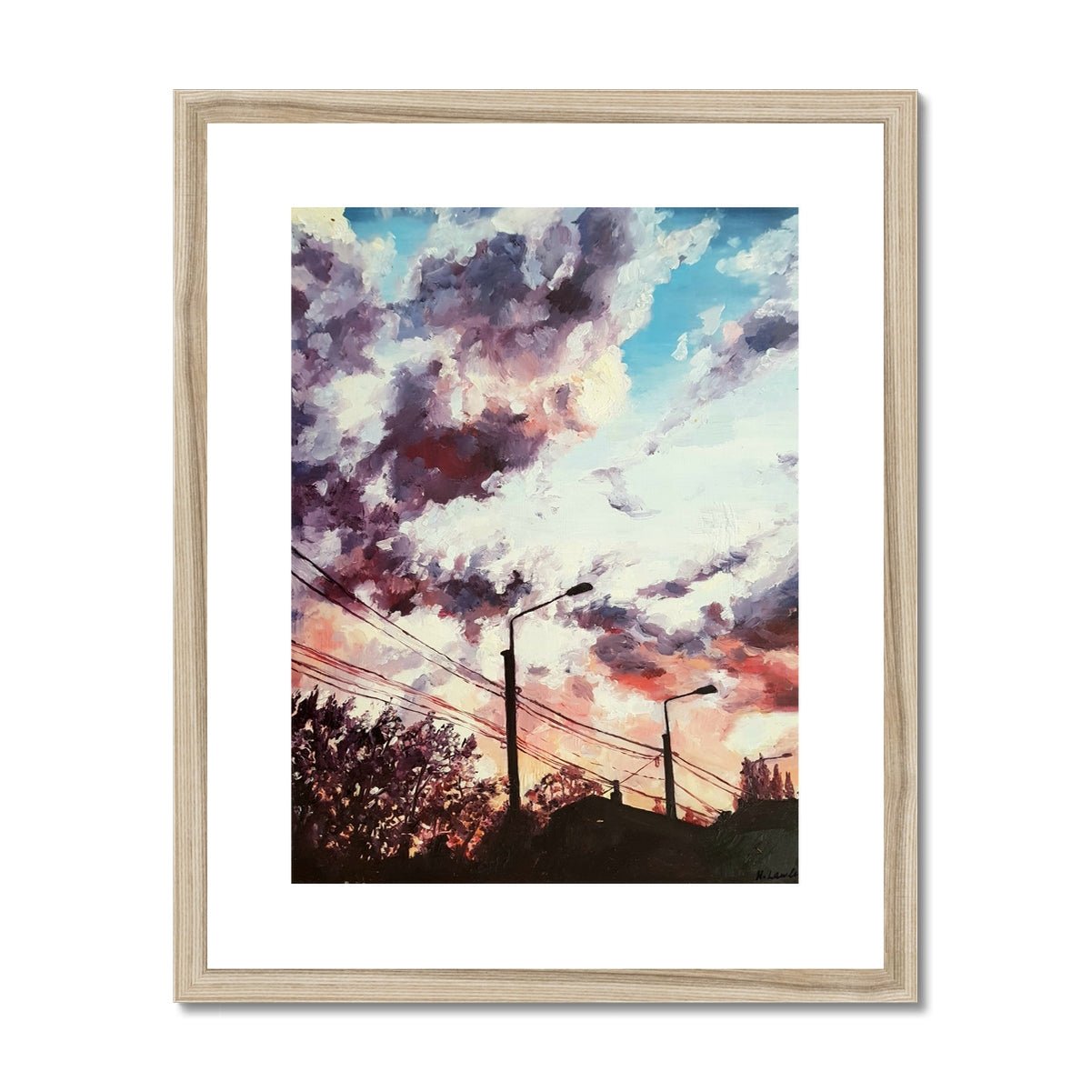 Sunset City Silhouette | Print Prints Harriet Lawless Artist sunset 16"x20" / 41x51cm Natural Frame