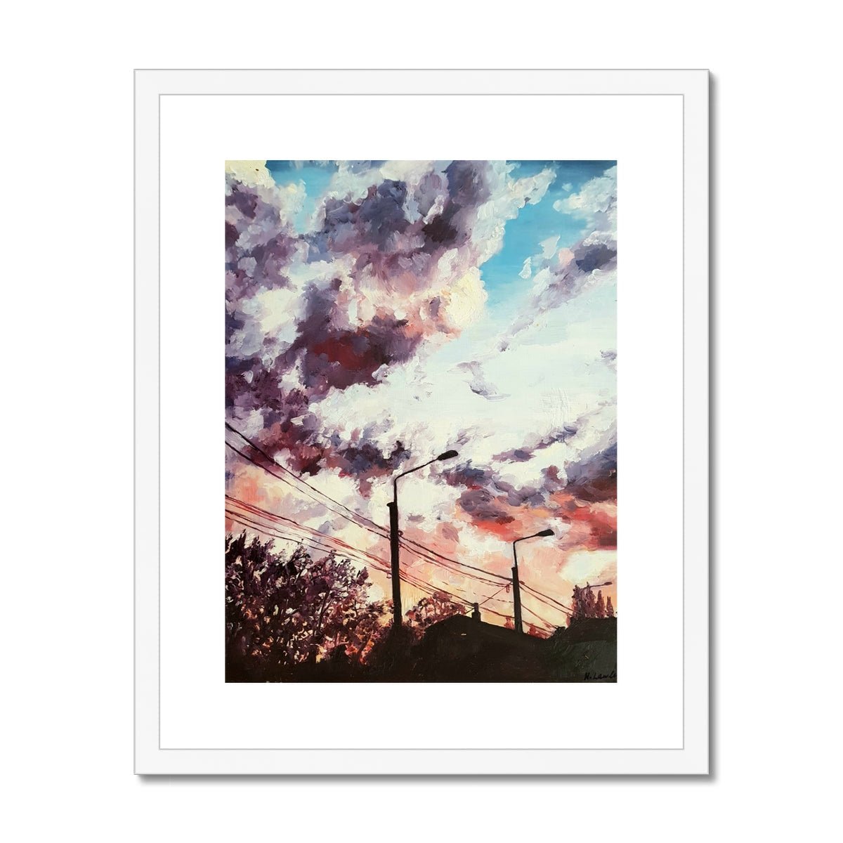 Sunset City Silhouette | Print Prints Harriet Lawless Artist sunset 16"x20" / 41x51cm White Frame