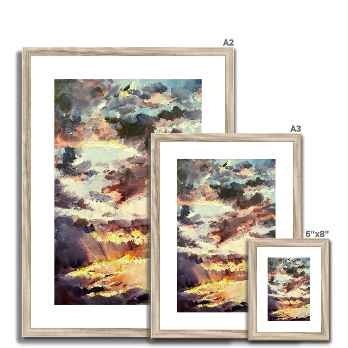 Sunset | Print Prints Harriet Lawless Artist sunset A3 / 12"x16.5" Natural Frame