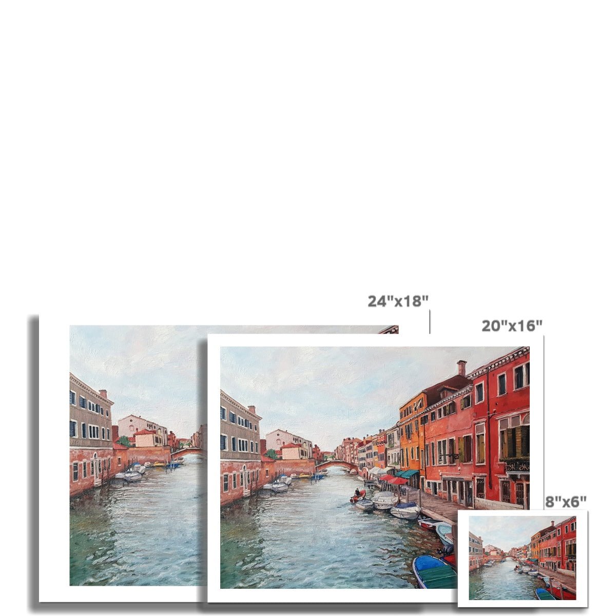 The Colours Of Venice | Print Prints Harriet Lawless Artist italy 20"x16" / 51x41cm Unframed