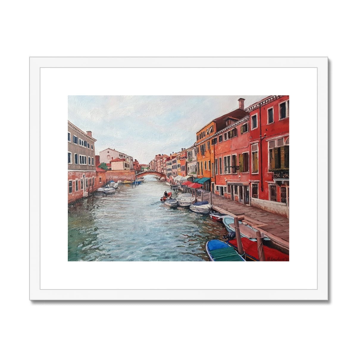 The Colours Of Venice | Print Prints Harriet Lawless Artist italy 20"x16" / 51x41cm White Frame