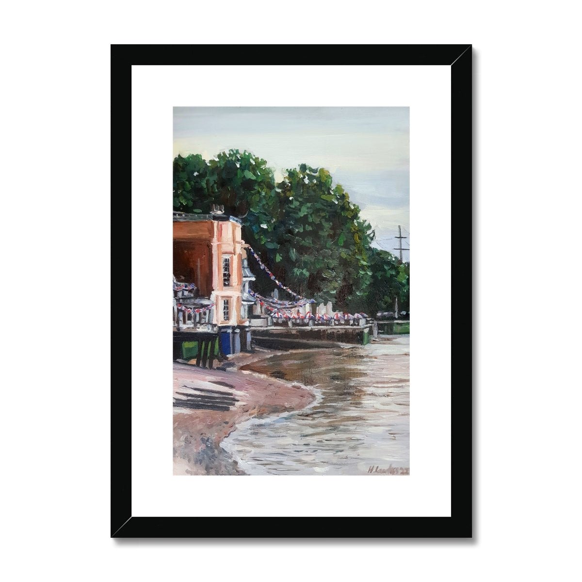 The Trafalgar Tavern, Greenwich | Print Prints Harriet Lawless Artist england A3 / 12"x16.5" Black Frame