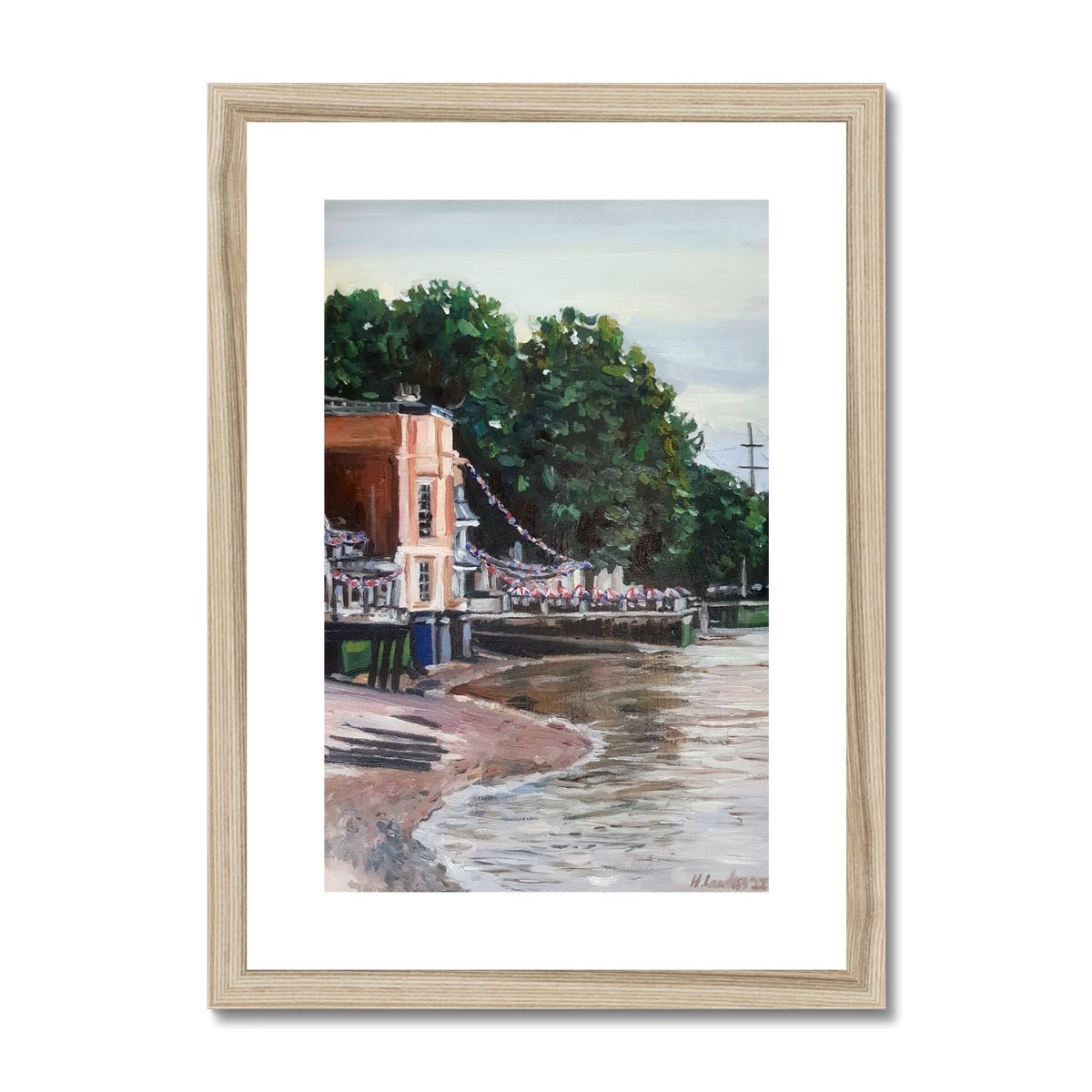 The Trafalgar Tavern, Greenwich | Print Prints Harriet Lawless Artist england A3 / 12"x16.5" Natural Frame