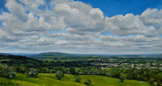 The view from Broadway Tower, Cotswolds | Original Painting Original Paintings Harriet Lawless Artist england