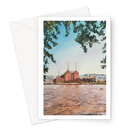 Towards Battersea Power Station, From Pimlico | Greeting Cards Stationery Harriet Lawless Artist england