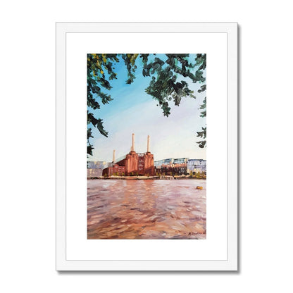 Towards Battersea Power Station, From Pimlico | Print Prints Harriet Lawless Artist england A3 / 12"x16.5" Black Frame