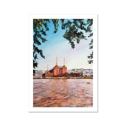 Towards Battersea Power Station, From Pimlico | Print Prints Harriet Lawless Artist england A3 / 12"x16.5" Unframed