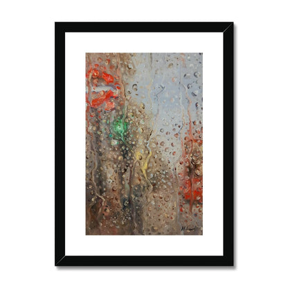 Twilight Rain On London's Oxford Street | Print Prints Harriet Lawless Artist england rainy A3 / 12"x16.5" Black Frame