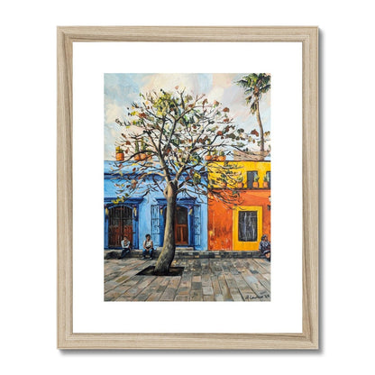 Waiting; Plaza de la Cruz de Piedra, Oaxaca | Framed & Mounted Print Fine art Harriet Lawless Artist mexico