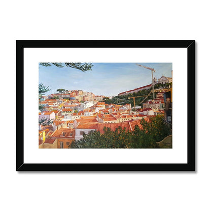 Winter Sunshine, Morning in Lisbon | Print Prints Harriet Lawless Artist portugal A3 / 16.5"x12" Black Frame