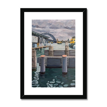 Yellow Ferries At Circular Quay, Sydney | Print Prints Harriet Lawless Artist australia A3 / 12"x16.5" Black Frame