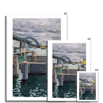 Yellow Ferries At Circular Quay, Sydney | Print Prints Harriet Lawless Artist australia A3 / 12"x16.5" Unframed