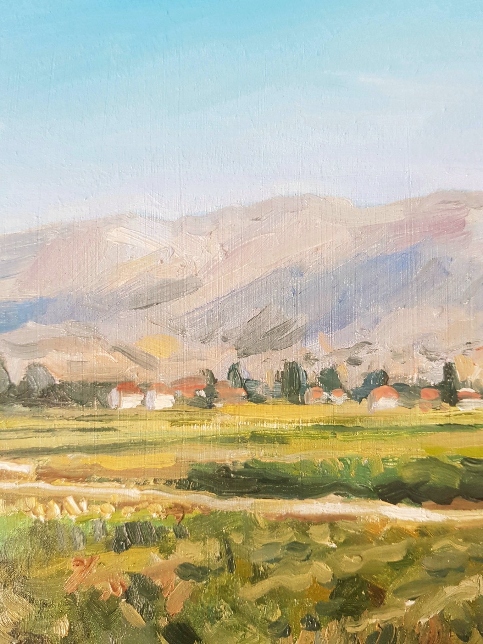 Albanian countryside, near Korçë | Original Painting Original Paintings Harriet Lawless Artist albania