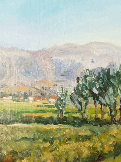 Albanian countryside, near Korçë | Original Painting Original Paintings Harriet Lawless Artist albania
