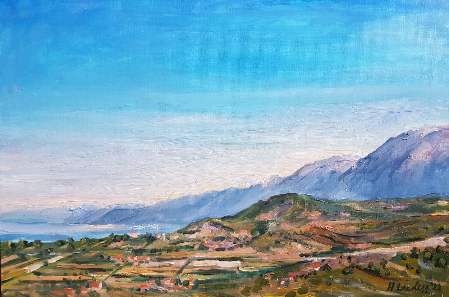 Albanian Countryside | Original Painting Original Paintings Harriet Lawless Artist albania
