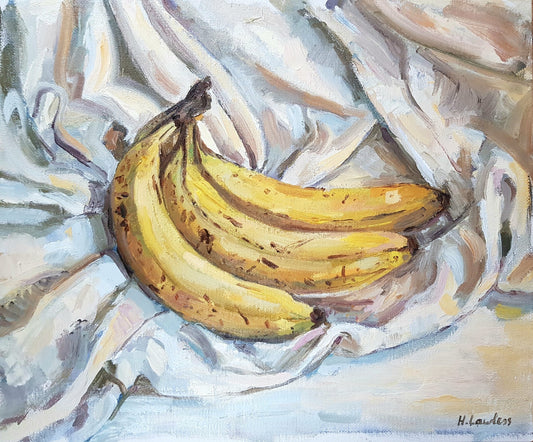 Banana Bunch No.2 Original Paintings Harriet Lawless Artist fruit still life