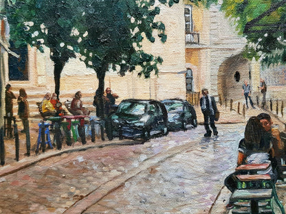 Early Afternoon on Rua de São Cristóvão in Lisbon Original Paintings Harriet Lawless Artist portugal