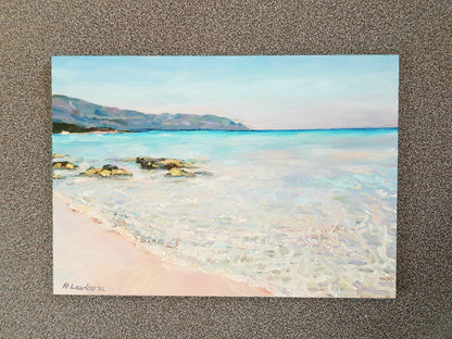 Elafonisi Beach, Crete | Original Painting Original Paintings Harriet Lawless Artist greece