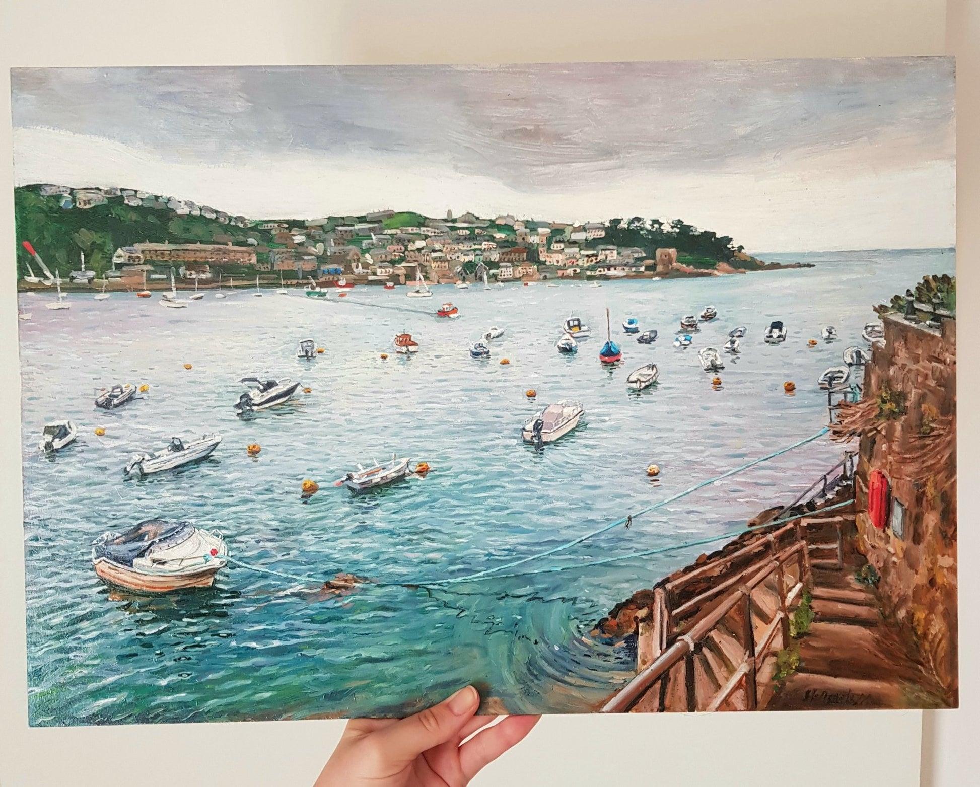 Fowey Harbour, Cornwall | Original Painting Original Paintings Harriet Lawless Artist england