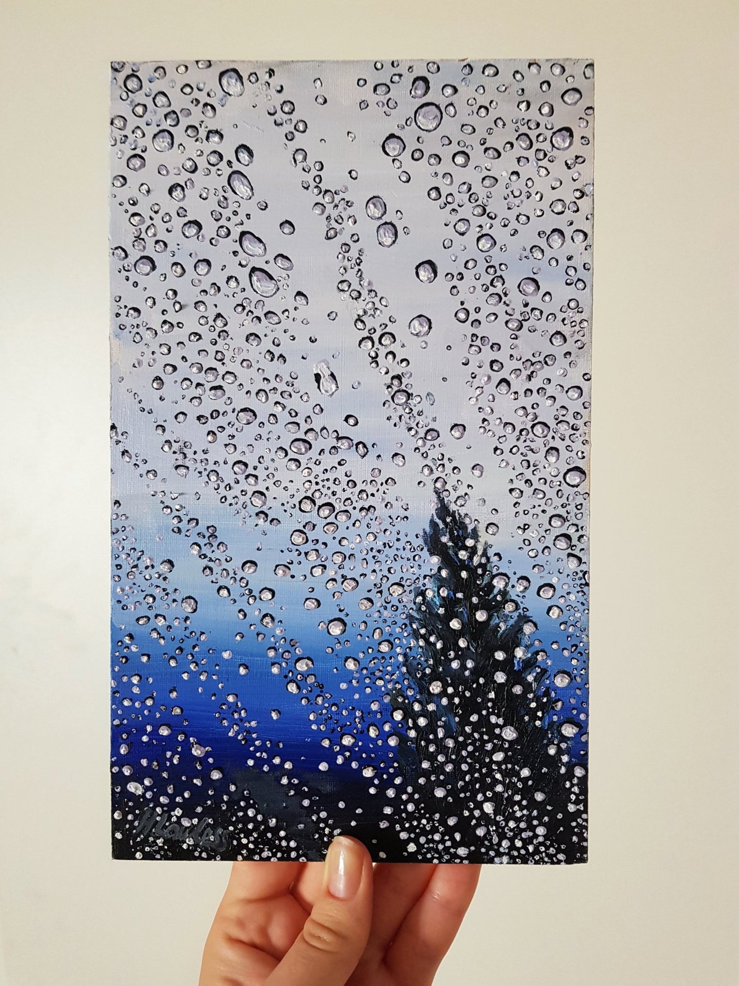 Icy Rain | Original Painting Original Paintings Harriet Lawless Artist rainy
