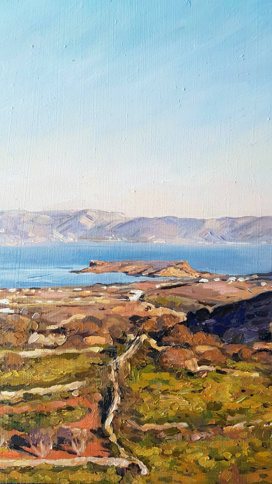 Paros to Naxos, Aegean Twilight | Original Painting Original Paintings Harriet Lawless Artist greece