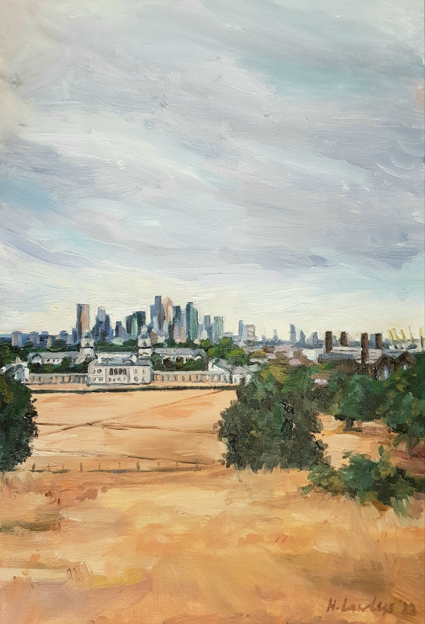 Summer London From Greenwich Park | Original Painting Original Paintings Harriet Lawless Artist england