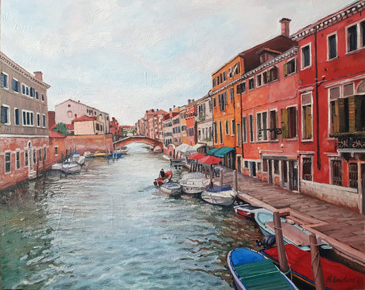 The Colours Of Venice | Original Painting Original Paintings Harriet Lawless Artist italy