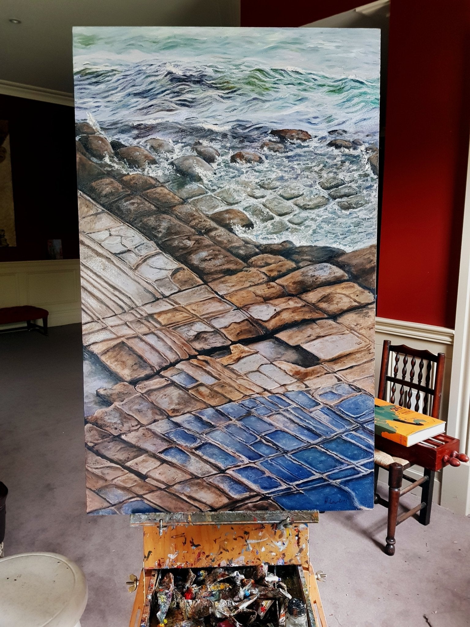The Tessellated Pavement, Tasmania | Original Painting Original Paintings Harriet Lawless Artist australia