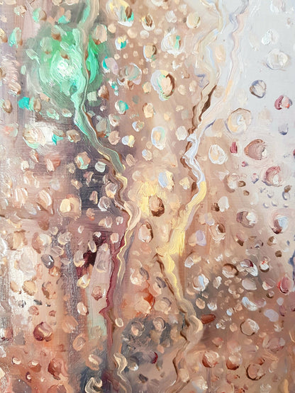 Twilight Rain On London's Oxford Street | Original Painting Original Paintings Harriet Lawless Artist england rainy