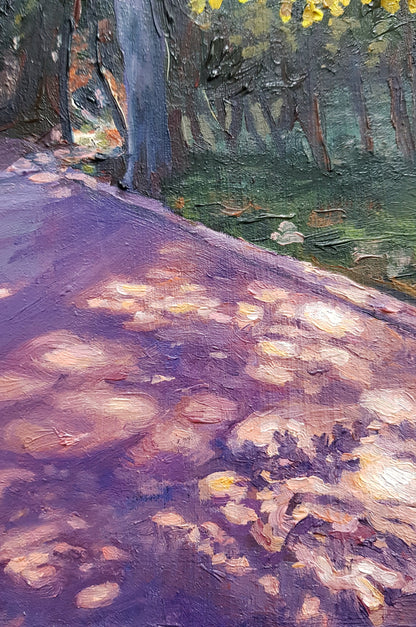 Twilight Summer Stroll in Varna's Sea Garden | Original Painting Original Paintings Harriet Lawless Artist bulgaria
