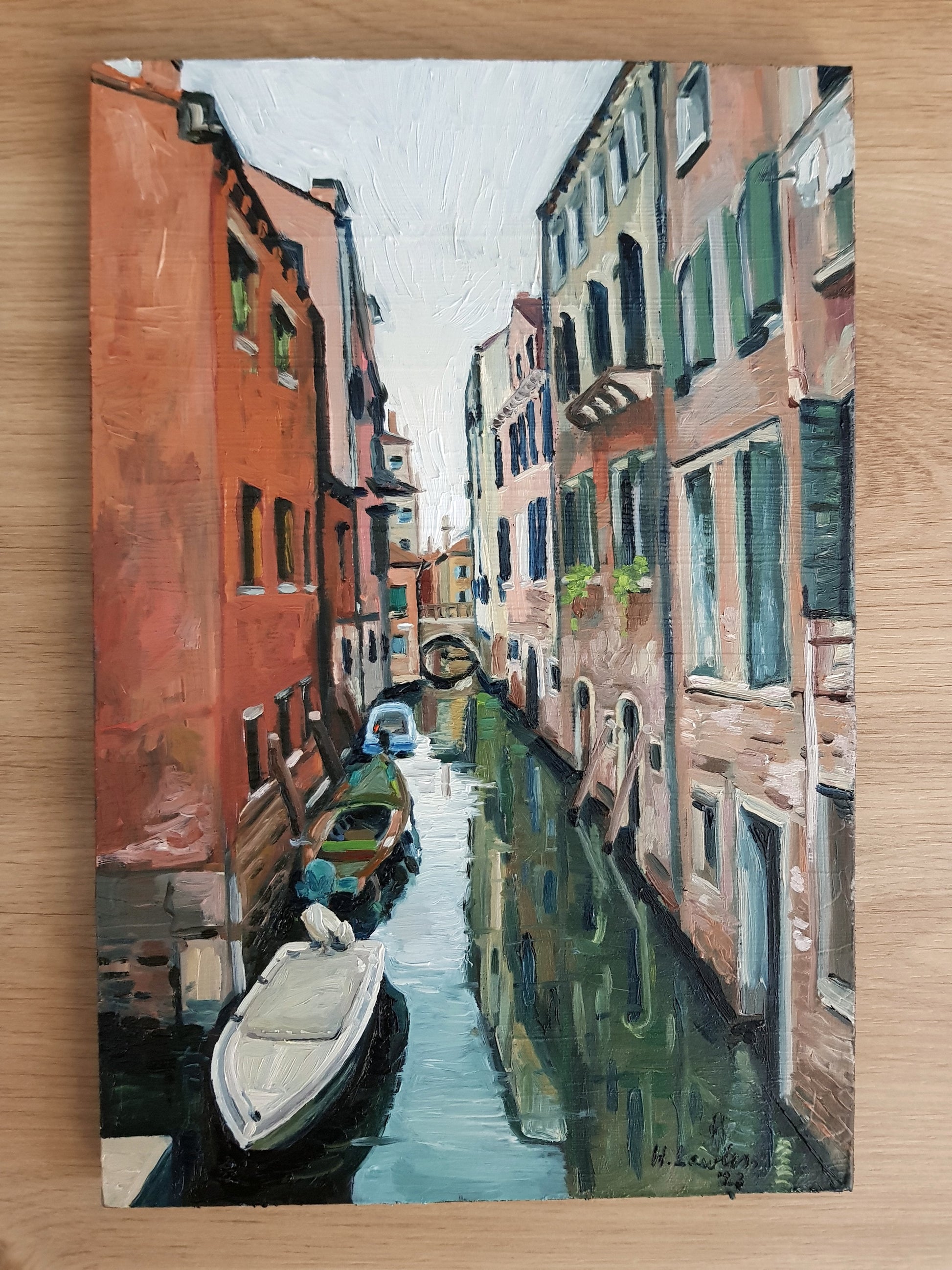 Venetian Tranquility; Autumn Morning on the Canals | Original Painting Original Paintings Harriet Lawless Artist italy
